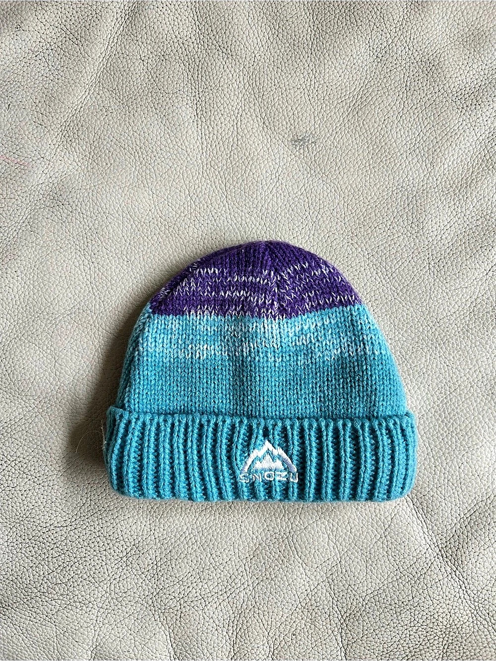 Patagonia Color Block Beanie in Blue & Purple Like New
